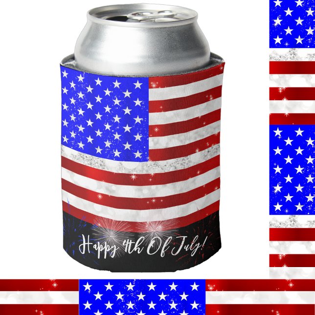 4th of July Celebration - USA flag Can Cooler (Creator Uploaded)
