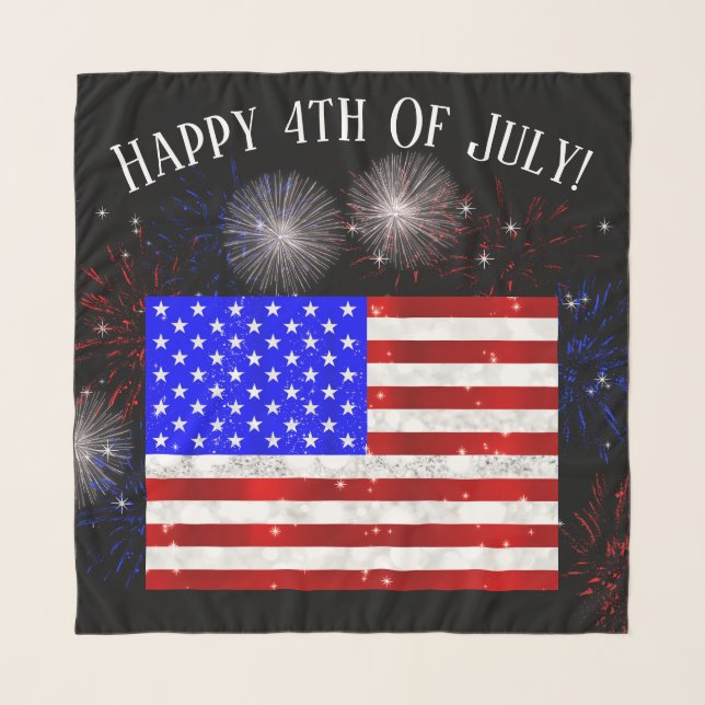 4th of July Celebration - USA flag Scarf (Front)
