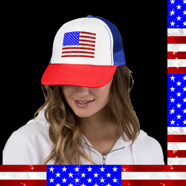 4th of July Celebration - USA flag Trucker Hat | Zazzle