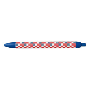 4th of July Checkerboard Patriotic Stars and Strip Pen