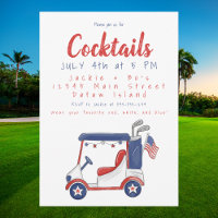 4th of July Cocktail Party / Patriotic Golf Cart