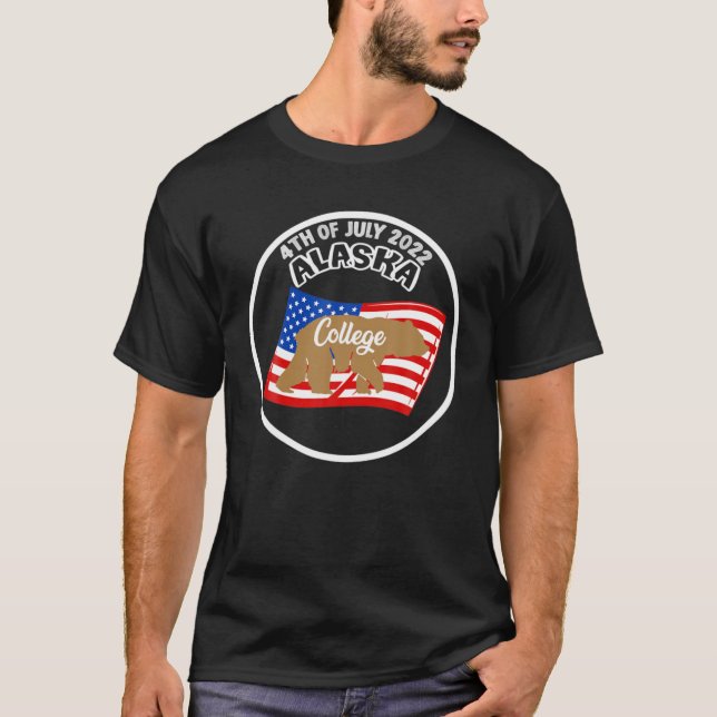 4Th Of July College Alaska T-Shirt (Front)
