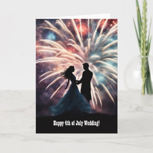 4th of July Congratulations Wedding Card