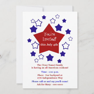 4th of July Cookout Invitation