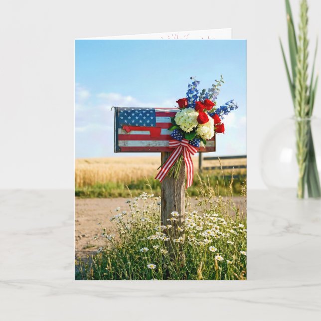 4th of July Country Mailbox Card (Front)