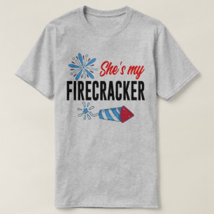 4th of july Couples Patriotic Matching Couple    T-Shirt