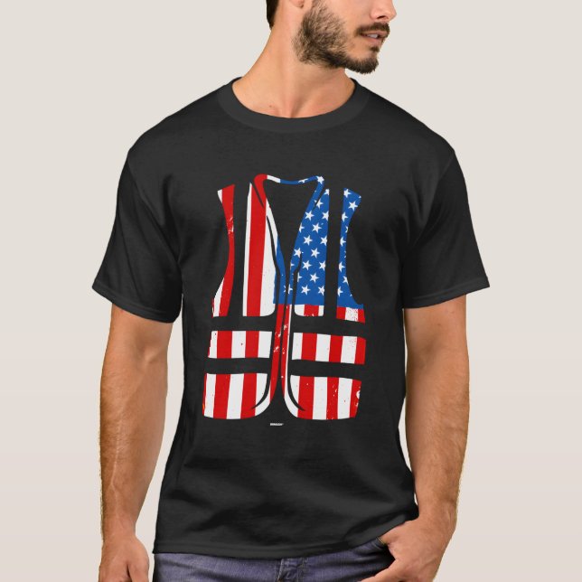 4Th Of July Coworker Swagazon Associate Usa Safety T-Shirt (Front)