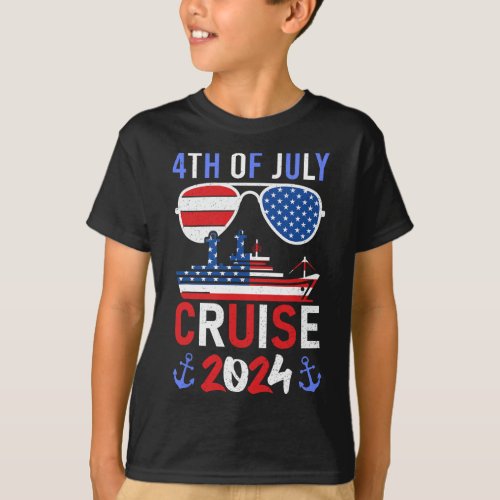 4th Of July Cruise 2024 Family Squad Matching  T_Shirt