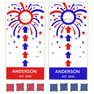 4th of July Custom Family Cornhole Set