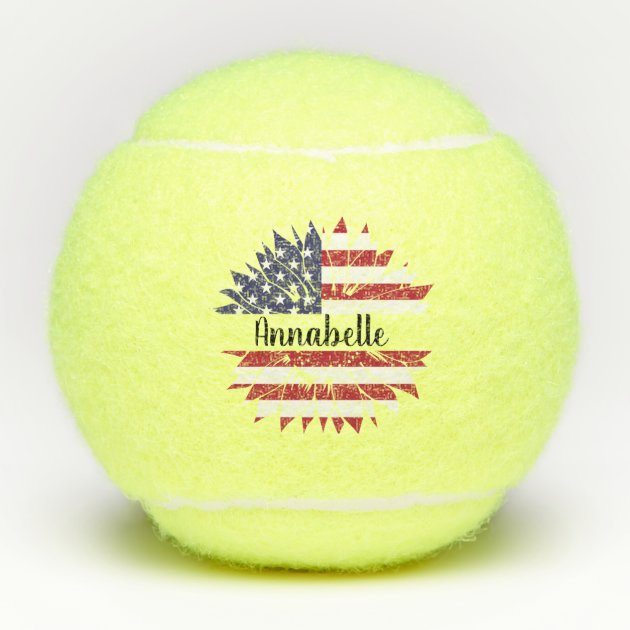 red white and blue tennis balls