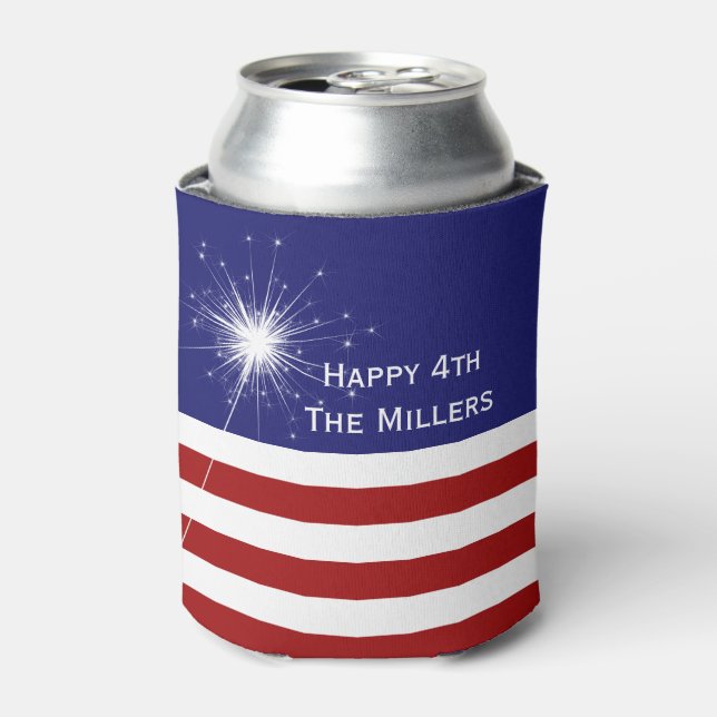 4th of July Customizable Can Cooler (Can Front)