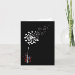 4th Of July Cute Flower American Patriotic 1 Card