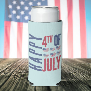 4th Of July Cute Patriotic Seltzer Can Cooler