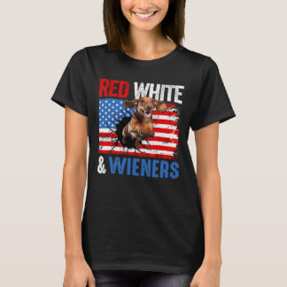 4th Of July Dachshund Dog Shirt Red White And Wien