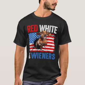 4th Of July Dachshund Dog Shirt Red White And Wien
