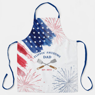 4th of July Dad Holiday BBQ Custom Apron
