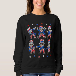 4th Of July Dancing Uncle Sam Boys Kids Usa Patrio Sweatshirt