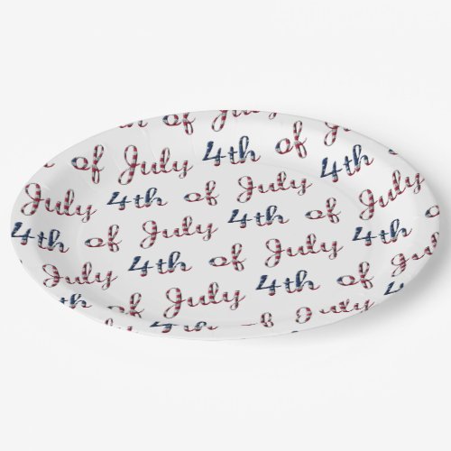 4th of July Declaration of Independence USA Paper Plates