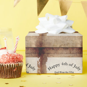 4th of July 📜 Declaration of Independence Wrapping Paper