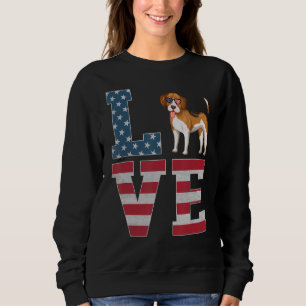4th Of July Decor Patriotic Love Beagle Dog Americ Sweatshirt