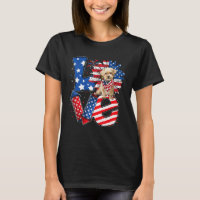 4th of July Decor Patriotic LOVE Shorkie Dog USA F