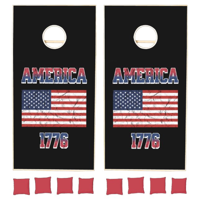 4th of July design Cornhole Set (Set)