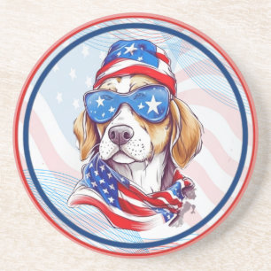 4th Of July Dog Sublimation-66361 Coaster