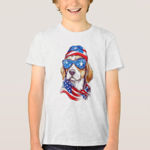 4th Of July Dog Sublimation-66361 Hoodie Tri-Blend Shirt