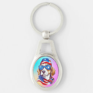 4th Of July Dog Sublimation-66361 Keychain