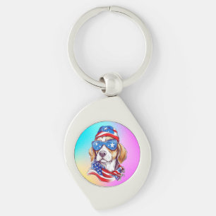 4th Of July Dog Sublimation-66361 Keychain