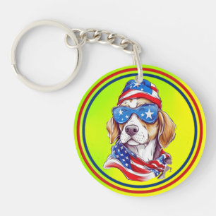 4th Of July Dog Sublimation-66361 Keychain