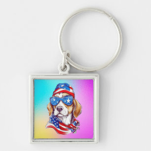 4th Of July Dog Sublimation-66361 Keychain