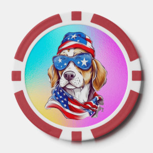 4th Of July Dog Sublimation-66361 Poker Chips