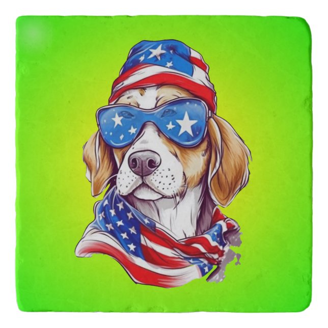 4th Of July Dog Sublimation-66361 Trivet (Front)