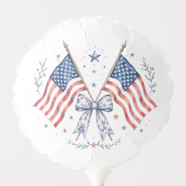 4th of July Double Coquette Balloon  (Front)