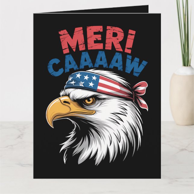 4th Of July Eagle Freedom Patriotic Card (Front)