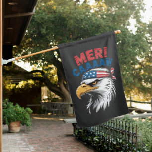 4th Of July Eagle Freedom Patriotic House Flag