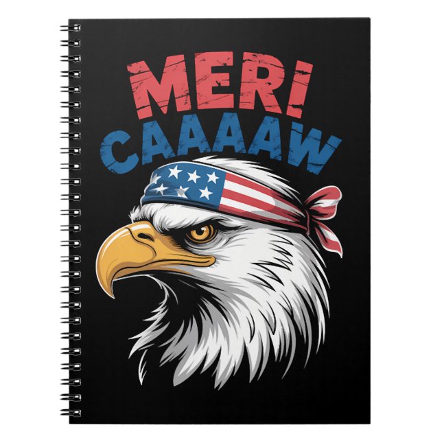 4th Of July Eagle Freedom Patriotic Notebook (Front)