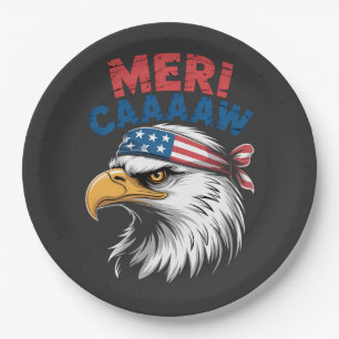 4th Of July Eagle Freedom Patriotic Paper Plates