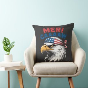 4th Of July Eagle Freedom Patriotic Throw Pillow