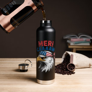 4th Of July Eagle Freedom Patriotic Water Bottle