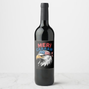 4th Of July Eagle Freedom Patriotic Wine Label