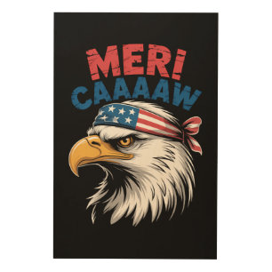 4th Of July Eagle Freedom Patriotic Wood Wall Art