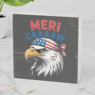 4th Of July Eagle Freedom Patriotic Wooden Box Sign