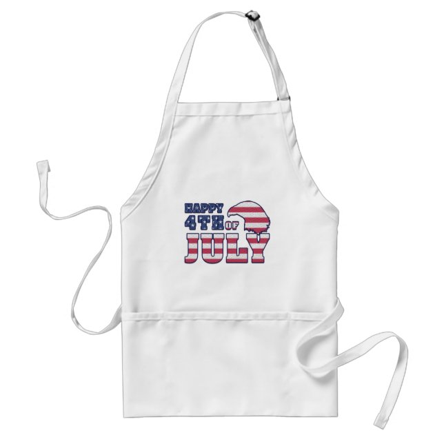 4th of July Eagle Head Adult Apron (Front)