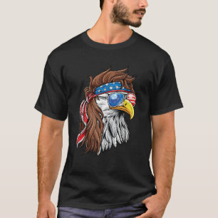 4th of July Eagle Mullet Murica American Flag USA T-Shirt