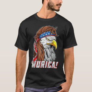 4th Of July Eagle Mullet Murica American Flag Usa T-Shirt