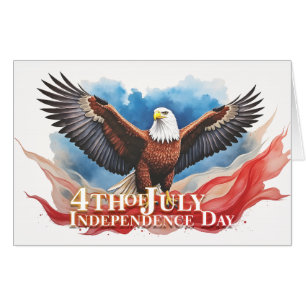 4th of July Eagle – Patriotic Art Design Card