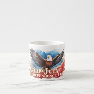 4th of July Eagle – Patriotic Art Design Espresso Cup