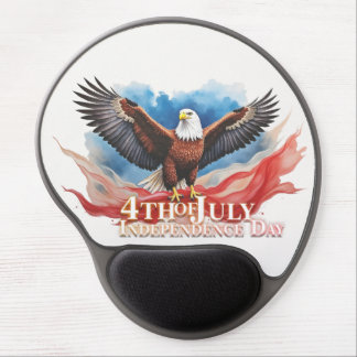 4th of July Eagle – Patriotic Art Design Gel Mouse Pad
